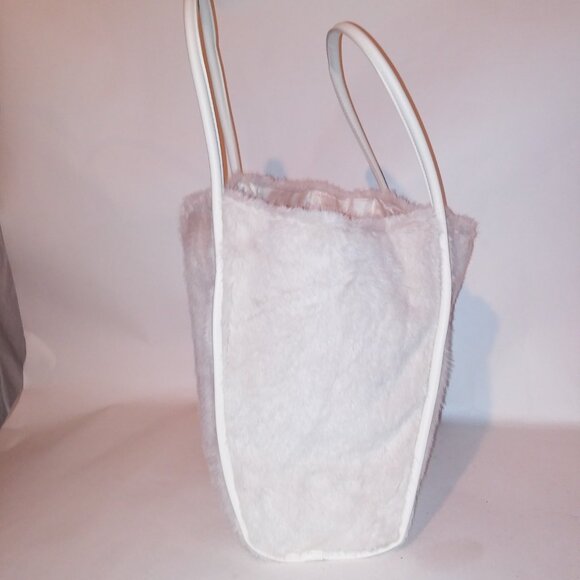 Victoria’s Secret Fuzzy Cream Tote Bag • NWT - Picture 9 of 13